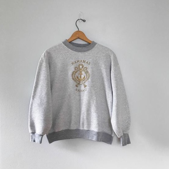 Vintage Tops - Vinatge Bahamas sweatshirt stripe Distressed